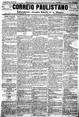 Correio paulistano [jornal], [s/n]. São Paulo-SP, 17 fev. 1883.