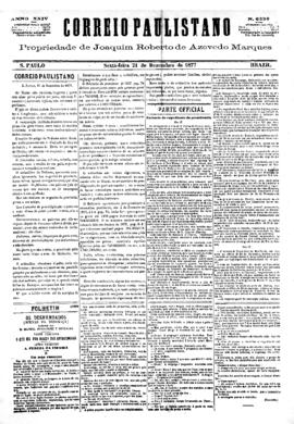 Correio paulistano [jornal], [s/n]. São Paulo-SP, 21 dez. 1877.