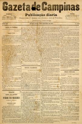 Gazeta de Campinas [jornal], a. 8, n. 1145. Campinas-SP, 03 out. 1877.
