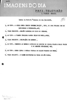 TV Tupi [emissora]. Revista Feminina [programa]. Roteiro [televisivo], 14 mar. 1961 [versão 1].