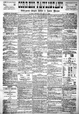 Correio paulistano [jornal], [s/n]. São Paulo-SP, 03 ago. 1884.