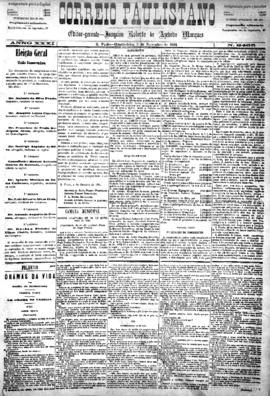 Correio paulistano [jornal], [s/n]. São Paulo-SP, 05 nov. 1884.