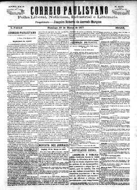 Correio paulistano [jornal], [s/n]. São Paulo-SP, 18 mar. 1877.