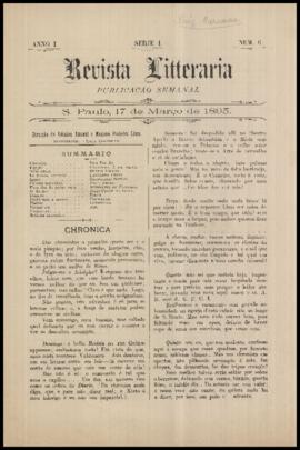 Revista litteraria [jornal], a. 1, n. 6. São Paulo-SP, 17 mar. 1895.