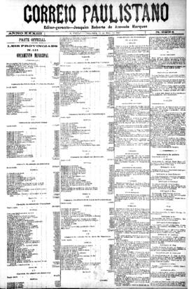 Correio paulistano [jornal], [s/n]. São Paulo-SP, 31 mai. 1887.