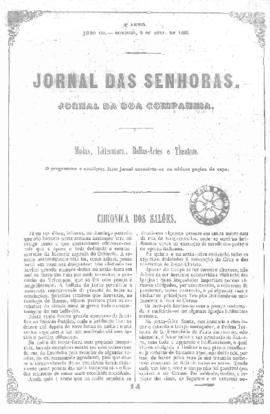 O Jornal das senhoras [jornal], a. 4, t. 7, [s/n]. Rio de Janeiro-RJ, 08 abr. 1855.