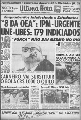 Última Hora [jornal]. Rio de Janeiro-RJ, 24 nov. 1965 [ed. matutina].