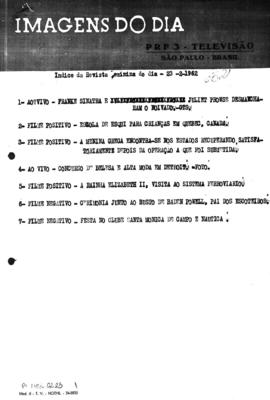 TV Tupi [emissora]. Revista Feminina [programa]. Roteiro [televisivo], 23 fev. 1962.