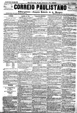 Correio paulistano [jornal], [s/n]. São Paulo-SP, 03 mar. 1883.