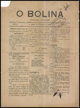 O Bolina [jornal], a. 1, n. 1. São Paulo-SP, 13 dez. 1900.