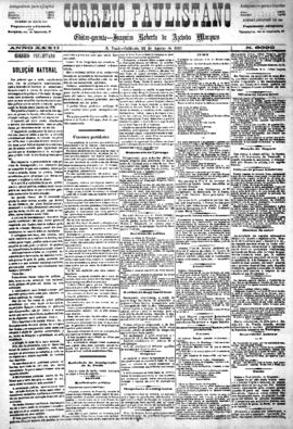 Correio paulistano [jornal], [s/n]. São Paulo-SP, 22 ago. 1885.