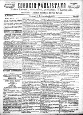 Correio paulistano [jornal], [s/n]. São Paulo-SP, 10 dez. 1876.