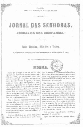 O Jornal das senhoras [jornal], a. 3, t. 5, [s/n]. Rio de Janeiro-RJ, 26 mar. 1854.