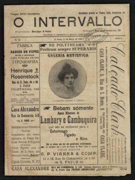 O Intervallo [jornal], a. 1, n. 92. São Paulo-SP, 11 mar. 1905.