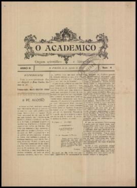 O Academico [jornal], a. 2, n. 4. São Paulo-SP, 11 ago. 1901.