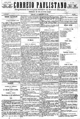 Correio paulistano [jornal], [s/n]. São Paulo-SP, 05 set. 1880.