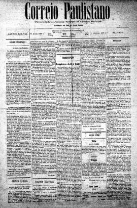 Correio paulistano [jornal], [s/n]. São Paulo-SP, 05 nov. 1881.