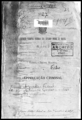 Processo... [apelação criminal], nª 1009/1927. [São Paulo-SP?], 1927. v. 144