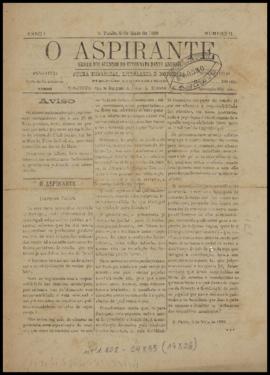 O Aspirante [jornal], a. 1, n. 11. São Paulo-SP, 09 mai. 1889.