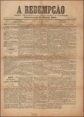 A Redempção [jornal], a. 1, n. 64. São Paulo-SP, 21 ago. 1887.