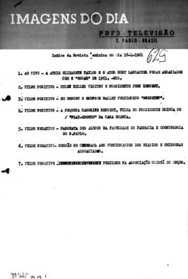 TV Tupi [emissora]. Revista Feminina [programa]. Roteiro [televisivo], 18 abr. 1961.