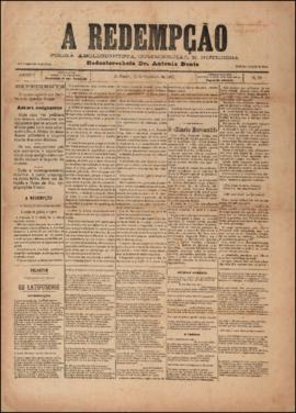 A Redempção [jornal], a. 1, n. 79. São Paulo-SP, 13 out. 1887.