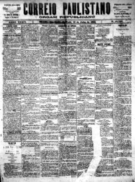 Correio paulistano [jornal], [s/n]. São Paulo-SP, 16 jul. 1892.