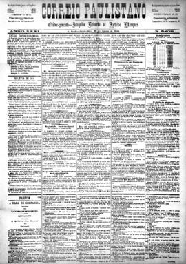 Correio paulistano [jornal], [s/n]. São Paulo-SP, 29 ago. 1884.