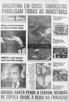 Última Hora [jornal]. Rio de Janeiro-RJ, 28 ago. 1969 [ed. vespertina].