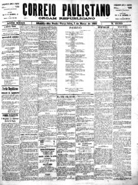 Correio paulistano [jornal], [s/n]. São Paulo-SP, 07 mar. 1893.