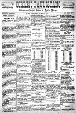 Correio paulistano [jornal], [s/n]. São Paulo-SP, 27 ago. 1885.