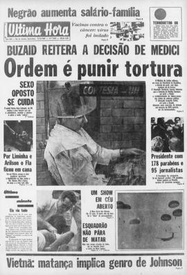 Última Hora [jornal]. Rio de Janeiro-RJ, 05 dez. 1969 [ed. vespertina].