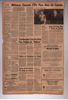 Última Hora [jornal]. Rio de Janeiro-RJ, 11 mar. 1967 [ed. regular].