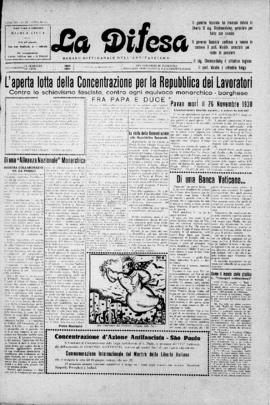 La Difesa [jornal], a. 8, n. 357. São Paulo-SP, 30 mai. 1931.
