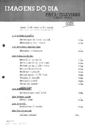 TV Tupi [emissora]. Diário de São Paulo na T.V. [programa]. Roteiro [televisivo], 04 mar. 1960.