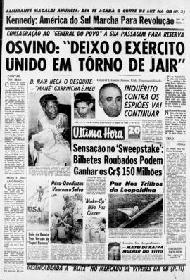 Última Hora [jornal]. Rio de Janeiro-RJ, 02 ago. 1963 [ed. vespertina].