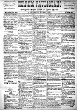 Correio paulistano [jornal], [s/n]. São Paulo-SP, 28 ago. 1884.