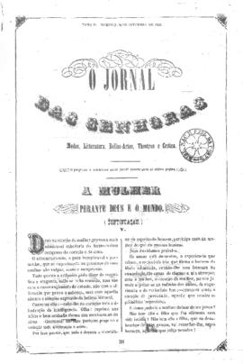 O Jornal das senhoras [jornal], t. 2, [s/n]. Rio de Janeiro-RJ, 19 set. 1852.