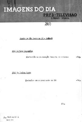 TV Tupi [emissora]. Diário de São Paulo na T.V. [programa]. Roteiro [televisivo], 02 out. 1959.