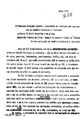 TV Tupi [emissora]. Dossiê subsidiário [programa não identificado], 27 jun. 1979.