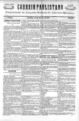 Correio paulistano [jornal], [s/n]. São Paulo-SP, 13 jan. 1878.