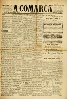 A Comarca [jornal], a. 3, n. 415. São Carlos-SP, 24 ago. 1913.