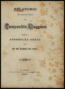 Relatório…, [nº 022], 2º sem. 1883. Criador(a): Companhia Mogiana de Estradas de Ferro. São Paulo...