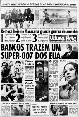 Última Hora [jornal]. Rio de Janeiro-RJ, 31 mai. 1969 [ed. vespertina].