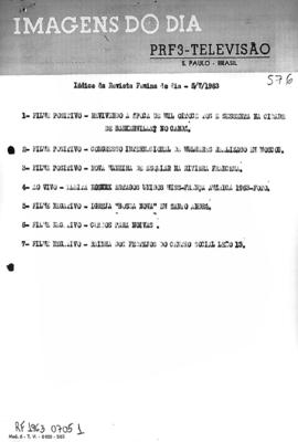 TV Tupi [emissora]. Revista Feminina [programa]. Roteiro [televisivo], 05 jul. 1963.