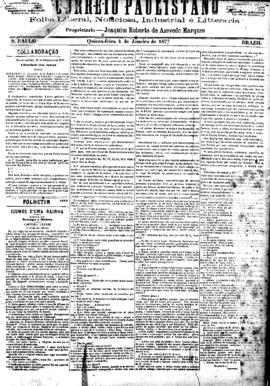 Correio paulistano [jornal], [s/n]. São Paulo-SP, 04 jan. 1877.