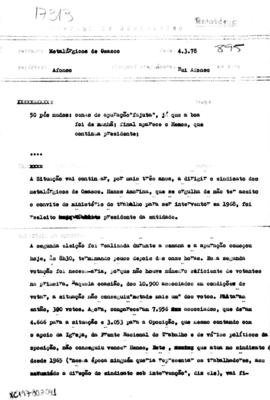 TV Tupi [emissora]. Dossiê subsidiário [programa não identificado], 04 mar. 1978.