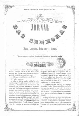 O Jornal das senhoras [jornal], t. 4, [s/n]. Rio de Janeiro-RJ, 23 out. 1853.