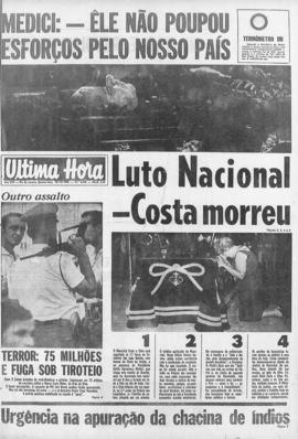 Última Hora [jornal]. Rio de Janeiro-RJ, 18 dez. 1969 [ed. vespertina].