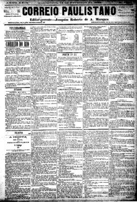 Correio paulistano [jornal], [s/n]. São Paulo-SP, 14 fev. 1883.